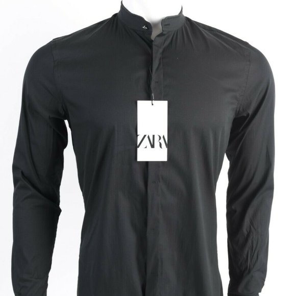 Zara Other - Zara Mens Slim Fit Shirt S Black Button Up